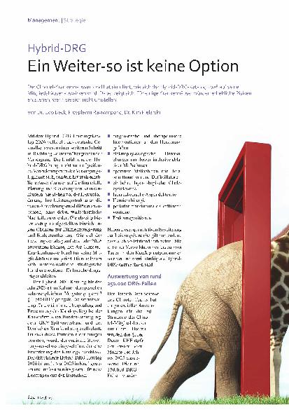 Vorschauseite 1: Hybrid-DRG Ein Weiter-so ist keine Option
