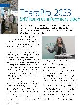 Vorschauseite 1: TheraPro 2023 SHV konkret informiert über Aktuelles aus der Berufspolitik.