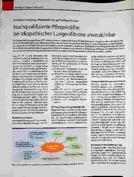 Vorschauseite 1: Hochqualifizierte Pflegekräfte: bei idiopathischer Lungenfibrose unverzichtbar