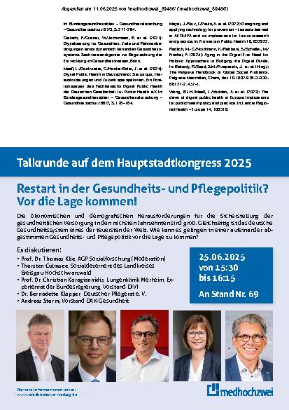 Vorschauseite 4: Digitalisierung im deutschen Gesundheitssystem als Chance für mehr Gesundheitsförderung und Prävention in einer alternden Bevölkerung