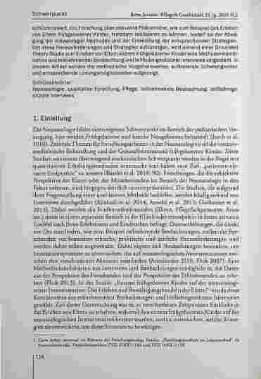 Vorschauseite 2: Qualitative Forschung in der Neonatologie - Herausforderungen und Strategien