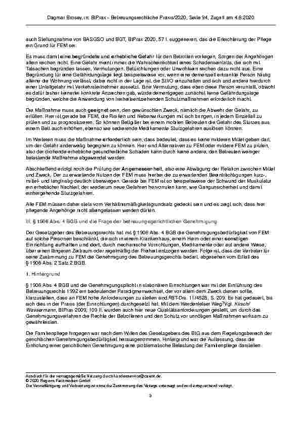 Vorschauseite 3: Freiheitseinschränkungen in der häuslichen Pflege – Kein rechtsfreier Raum