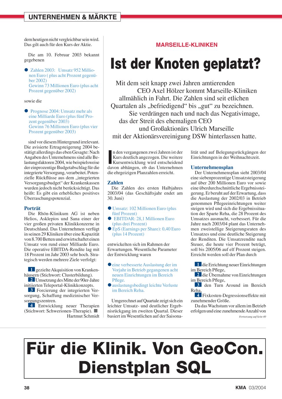 Vorschauseite 1: Ist der Knoten geplatzt?
