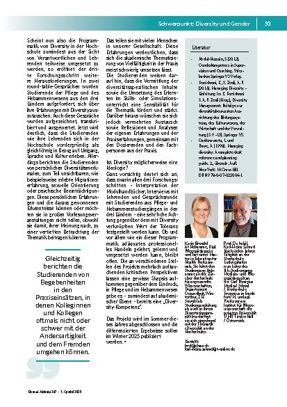 Vorschauseite 4: Über die Notwendigkeit, eine kritische Perspektive auf Diversität einzunehmen. Ankündigung eines Forschungsberichts