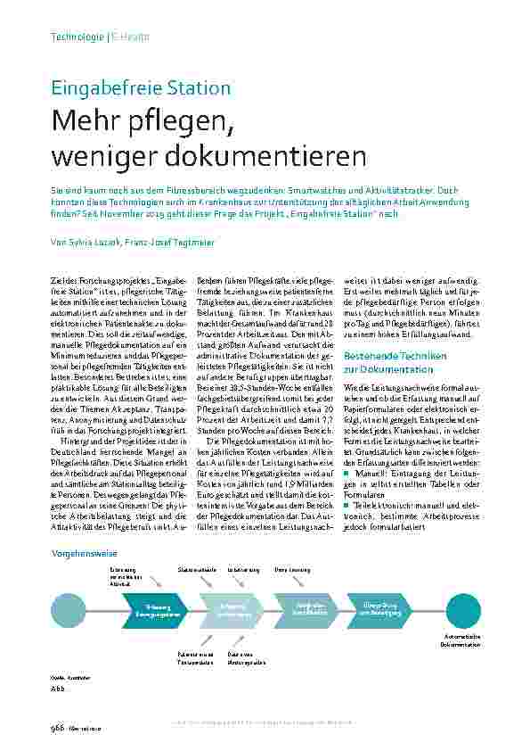 Vorschauseite 1: Eingabefreie Station: Mehr pflegen, weniger dokumentieren.