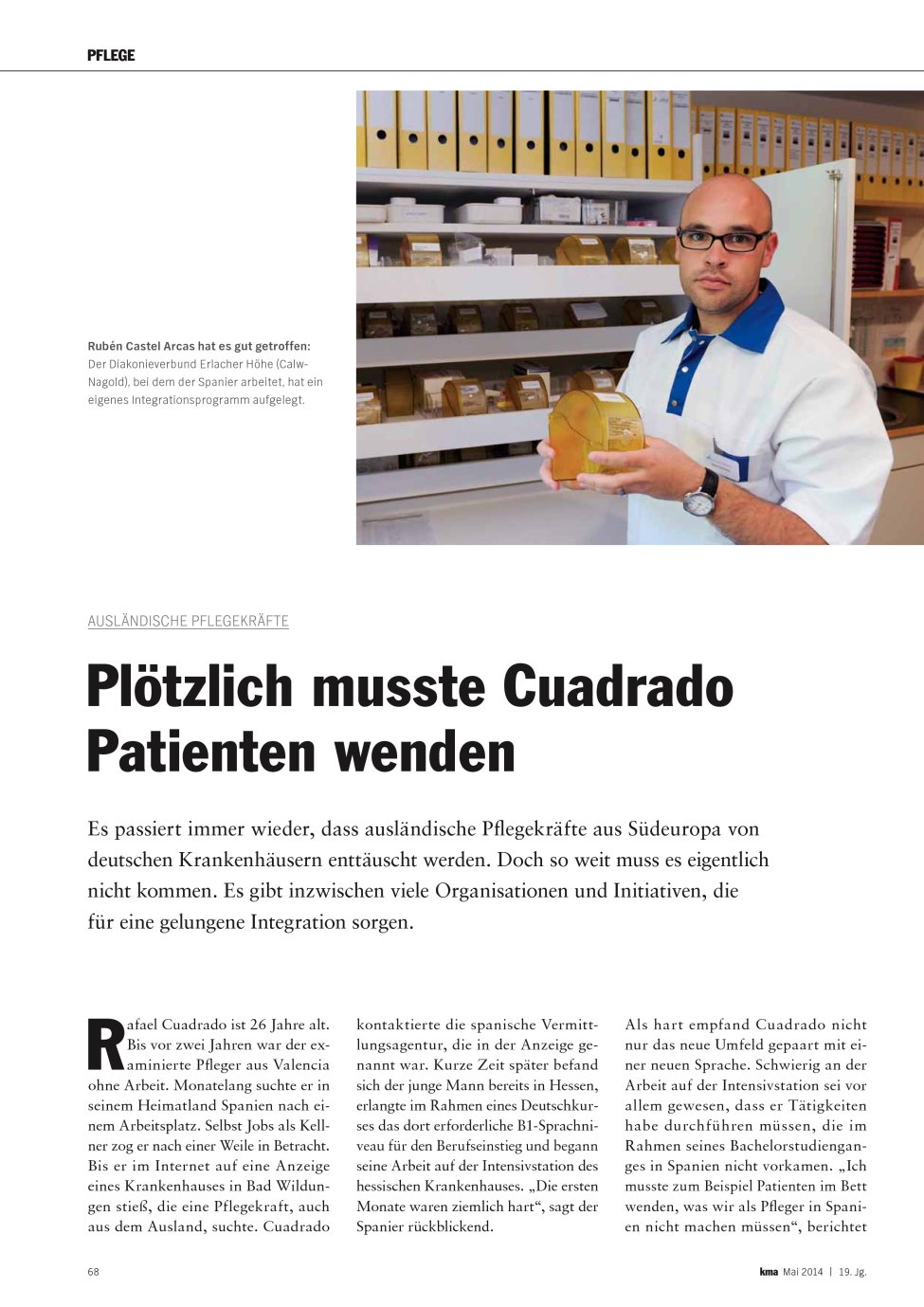 Vorschauseite 1: Plötzlich musste Cuadrado Patienten wenden