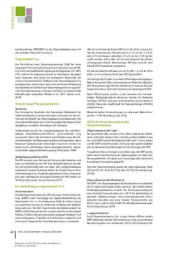 Vorschauseite 3: Hochpräzisionsbestrahlung bei Oligometastasierung