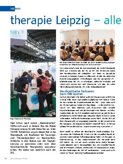 Vorschauseite 1: Therapie Leipzig – alle (zwei) Jahre wieder …