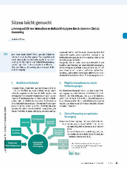 Vorschauseite 1: Sitzen leicht gemacht Lebensqualität von Menschen im Rollstuhl steigern durch cleveres Clinical Reasoning