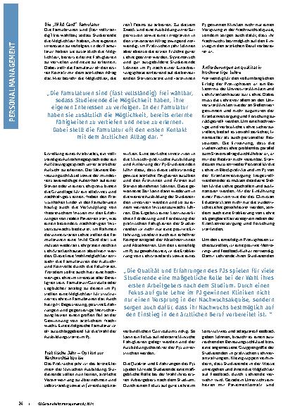 Vorschauseite 2: Win-Win-Situation im Medizinstudium? Was es zur nachhaltigen und hochwertigen Gestaltung der Praxisphasen braucht.