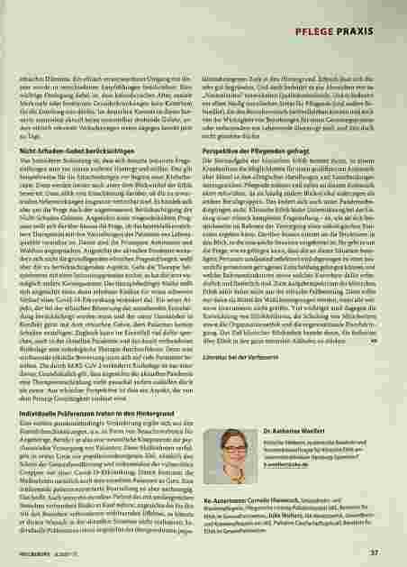 Vorschauseite 2: Klinische Ethik: Onkologie in der Pandemie