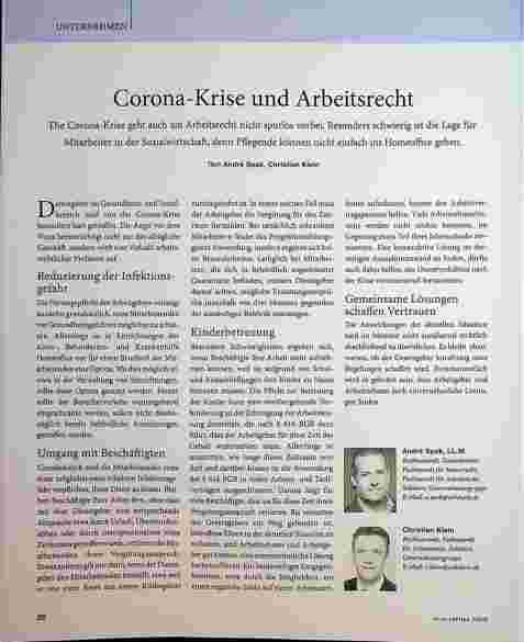 Vorschauseite 2: SOZIALRECHT Corona-Krise