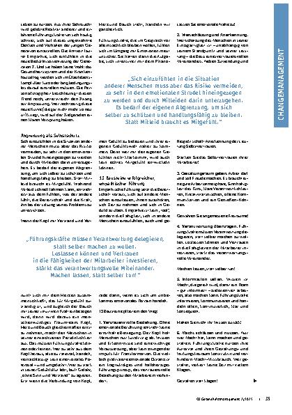 Vorschauseite 2: Empathische Führungskräfte Ohne Berührung keine Bewegung