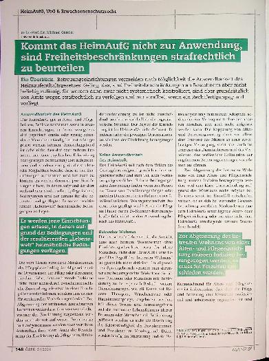 Vorschauseite 2: HeimAufG, UbG und Erwachsenenschutzrecht