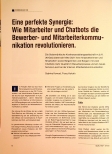 Vorschauseite 1: Eine perfekte Synergie: Wie Mitarbeiter und Chatbots die Bewerberund Mitarbeiterkommunikation revolutionieren.