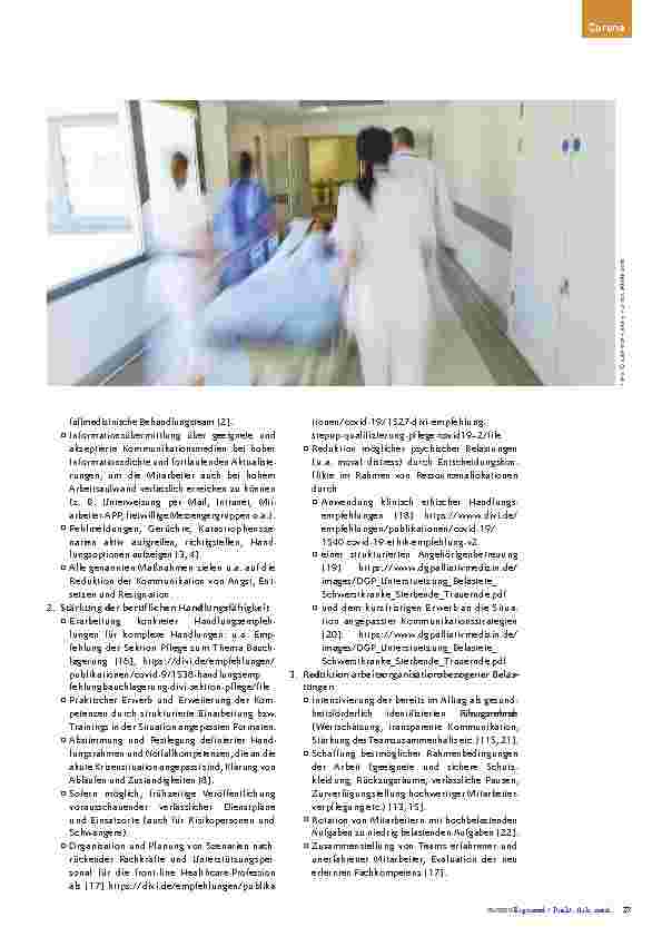Vorschauseite 3: Schutz und Erhalt der psychischen Gesundheit von Mitarbeitern in Notaufnahmen und auf Intensivstationen während der COVID-19-Pandemie