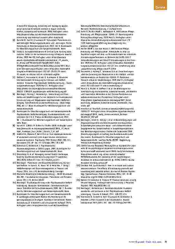 Vorschauseite 5: Schutz und Erhalt der psychischen Gesundheit von Mitarbeitern in Notaufnahmen und auf Intensivstationen während der COVID-19-Pandemie