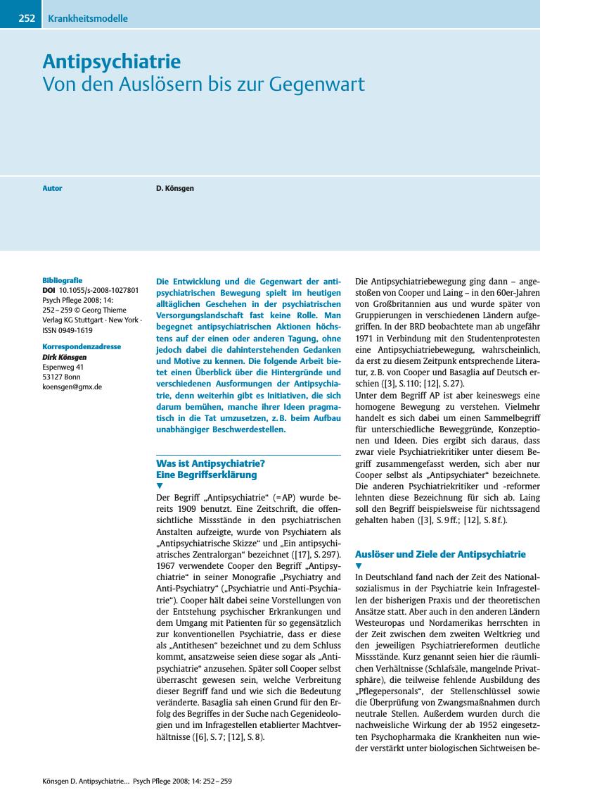 Vorschauseite 1: Antipsychiatrie