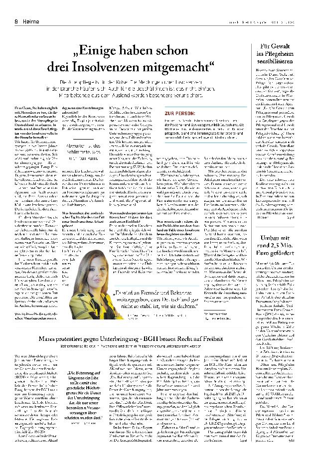 Vorschauseite 1: „Einige haben schon drei Insolvenzen mitgemacht.“