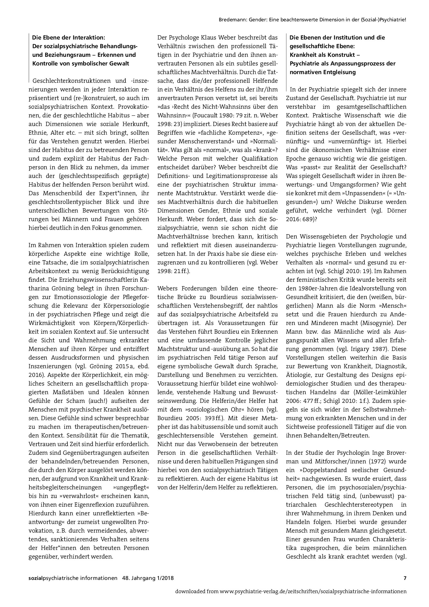 Vorschauseite 4: Gender: Eine beachtenswerte Dimension in der (Sozial-)Psychiatrie!