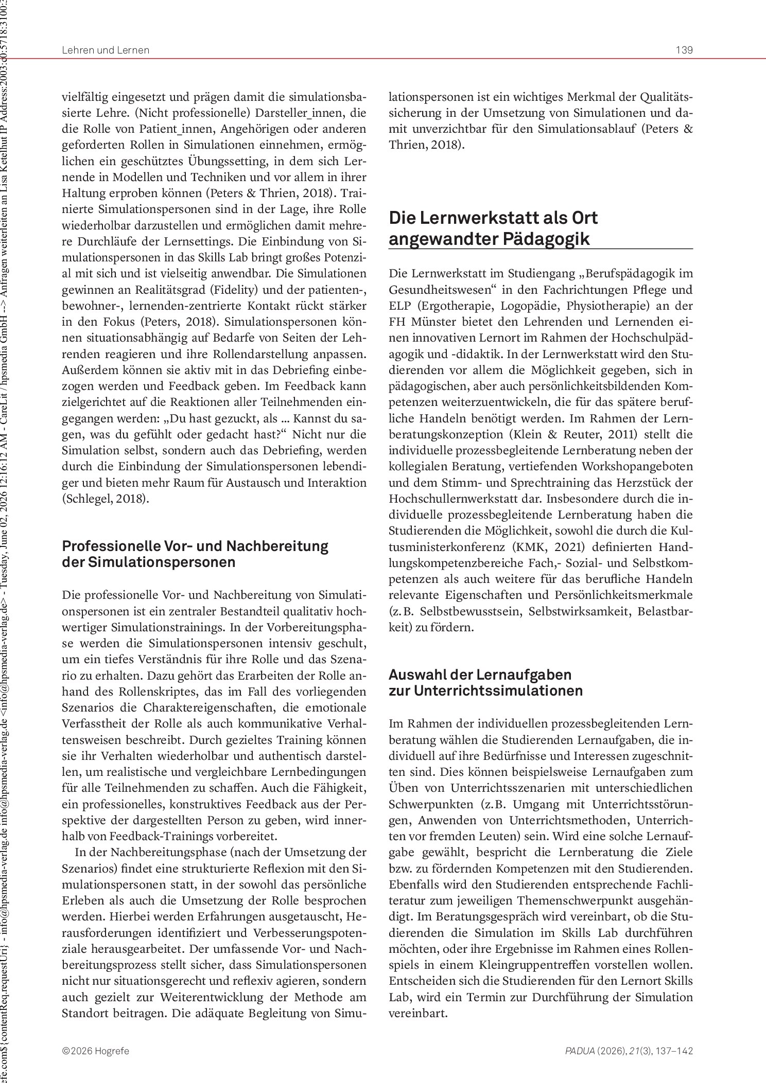 Vorschauseite 3: Praxisnahe Lehrerausbildung dank authentischer Unterrichtssimulation. Pädagogische Handlungskompetenzen im Rahmen der Lernwerkstatt stärken