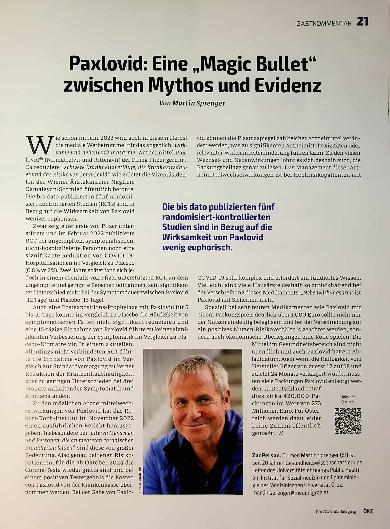 Vorschauseite 1: Paxlovid: Eine „Magic Bullet“ zwischen Mythos und Evidenz
