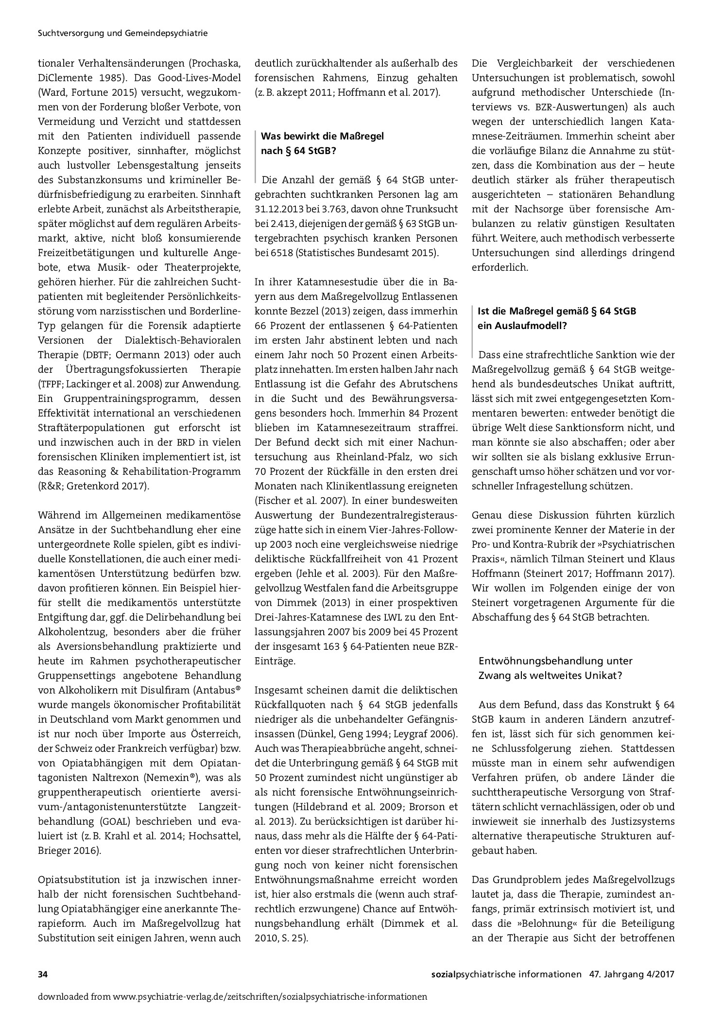 Vorschauseite 4: Unterbringung in der Entziehungsanstalt nach § 64 StGB – Reformprojekt oder Auslaufmodell?