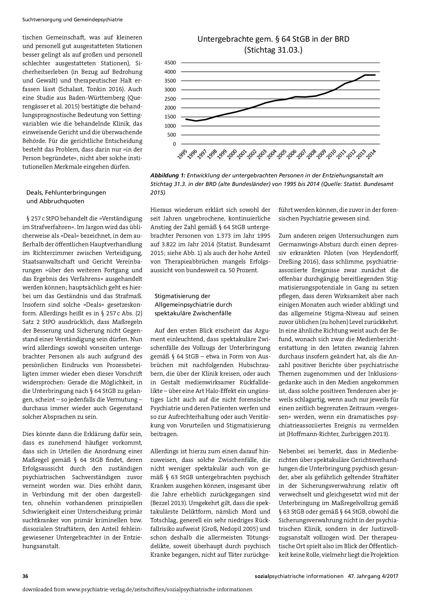Vorschauseite 6: Unterbringung in der Entziehungsanstalt nach § 64 StGB – Reformprojekt oder Auslaufmodell?