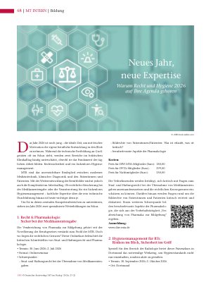 Vorschauseite 1: Neues Jahr, neue Expertise Warum Recht und Hygiene 2026 auf Ihre Agenda gehören