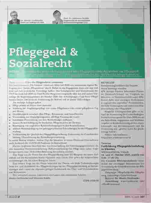 Vorschauseite 1: Pflegegeld & Sozialrecht