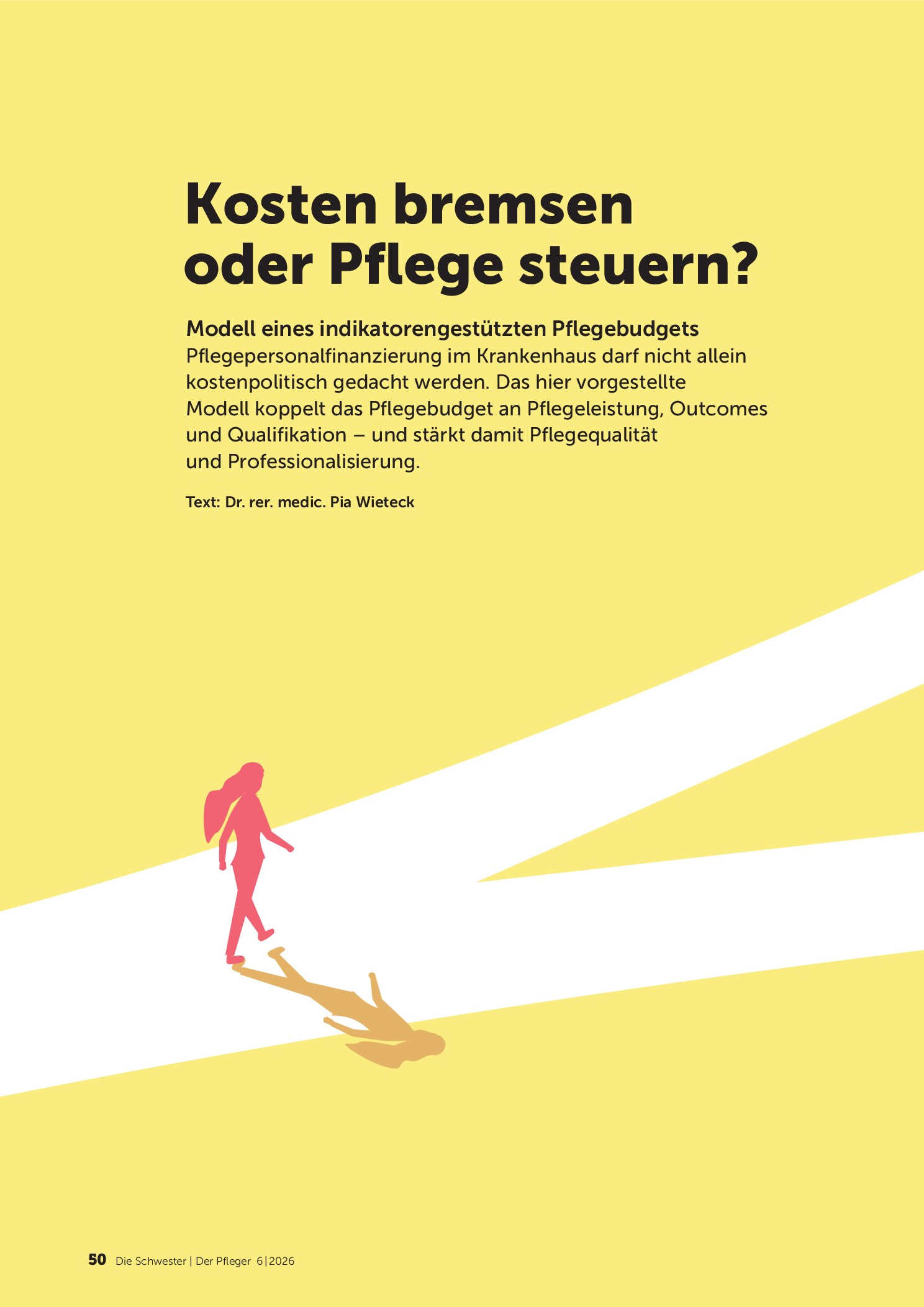 Vorschauseite 1: Kosten bremsen oder Pflege steuern? Modell eines indikatorengestützten Pflegebudgets