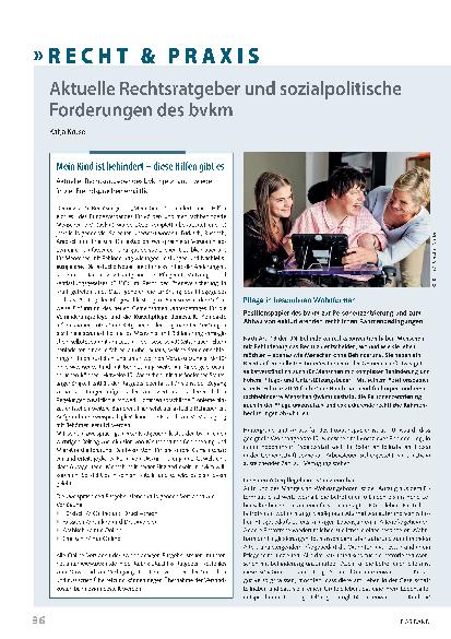 Vorschauseite 1: Aktuelle Rechtsratgeber und sozialpolitische Forderungen des BVKM