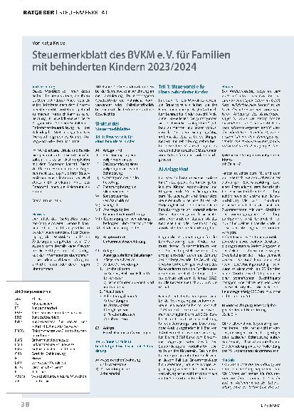 Vorschauseite 3: Aktuelle Rechtsratgeber und sozialpolitische Forderungen des BVKM