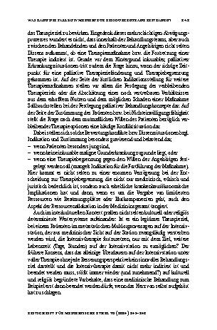 Vorschauseite 3: Was kann die Palliativmedizin zur Ressourcenfrage beitragen?