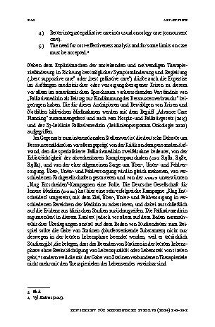 Vorschauseite 6: Was kann die Palliativmedizin zur Ressourcenfrage beitragen?