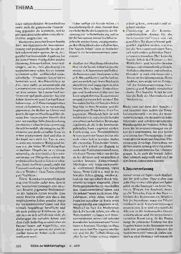 Vorschauseite 6: Seniorenvertretungen als kommunalpolitische Akteure