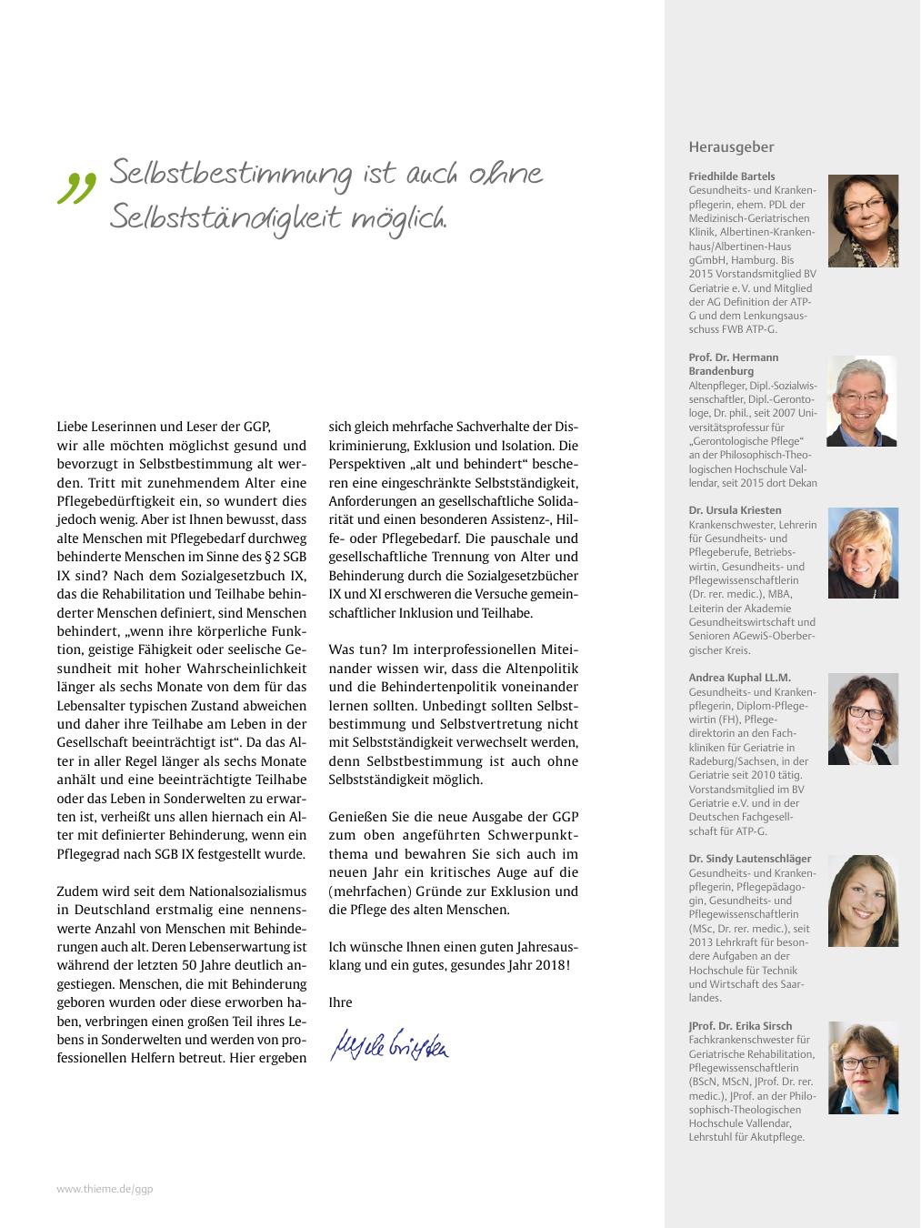 Vorschauseite 1: Editorial