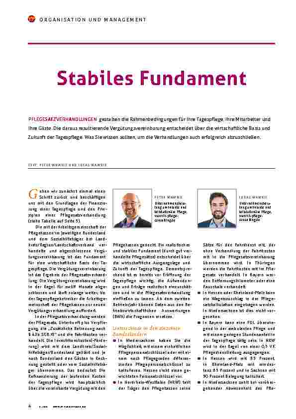 Vorschauseite 1: Stabiles Fundament