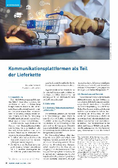 Vorschauseite 1: Kommunikationsplattformen als Teil der Lieferkette