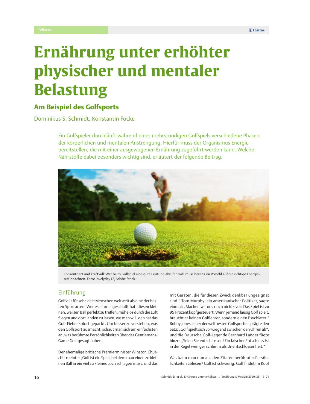 Vorschauseite 1: Ernährung unter erhöhter physischer und mentaler Belastung