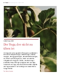 Vorschauseite 1: SPIRITUALITÄT Der Yoga, der nicht zu üben ist
