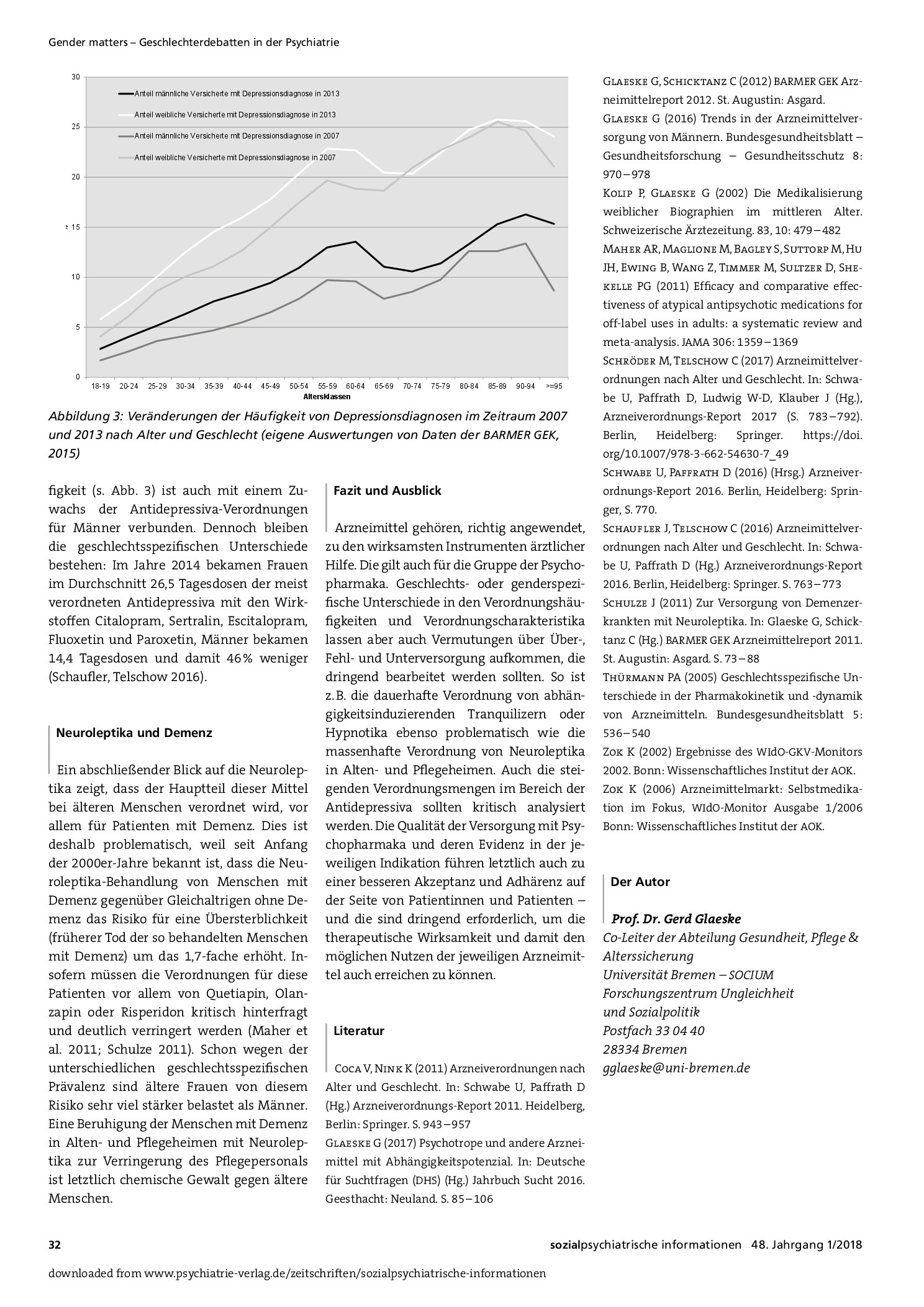 Vorschauseite 4: Die Psyche ist weiblich, der Körper ist männlich! Geschlechts- und genderspezifische Aspekte bei der Psychopharmakaverordnung