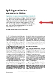 Vorschauseite 1: Spätfolgen erfordern konzertierte Aktion.