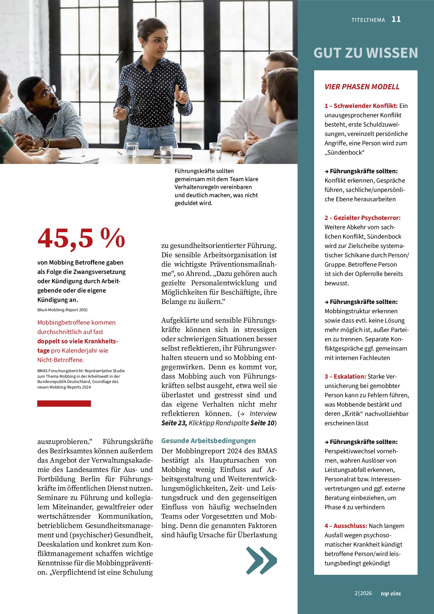 Vorschauseite 4: Keine Chance für Mobbing am Arbeitsplatz