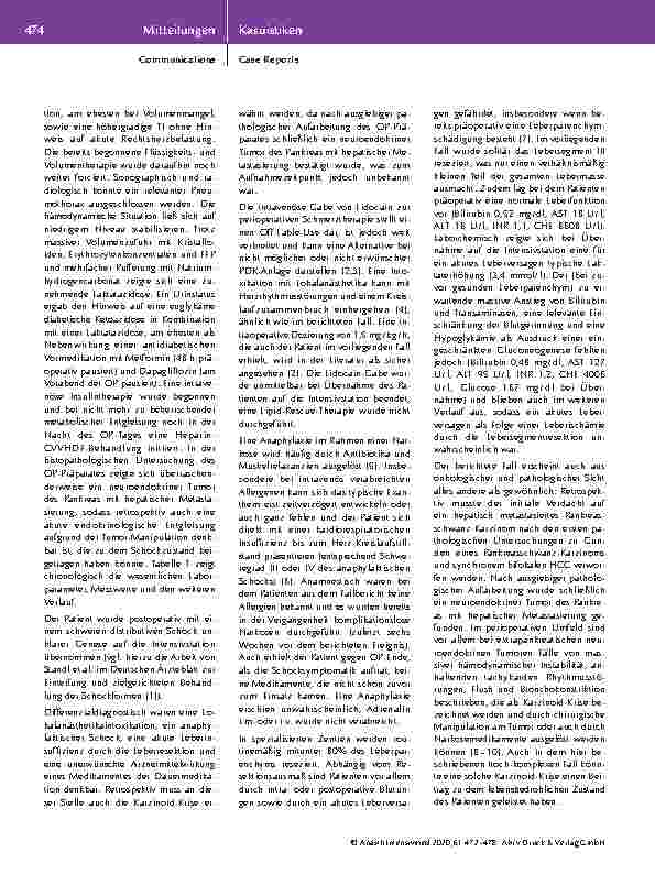 Vorschauseite 3: Schwerer Schockzustand mit kombinierter Laktatund Ketoazidose bei einem Patienten nach Pankreas-Linksresektion unter Metforminund Dapagliflozin-Dauertherapie.