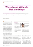 Vorschauseite 1: Wunsch und Wille als Maß der Dinge