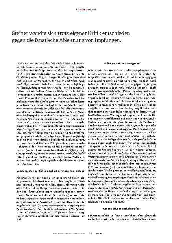 Vorschauseite 2: Impfen in Geschichte und Gegenwart
