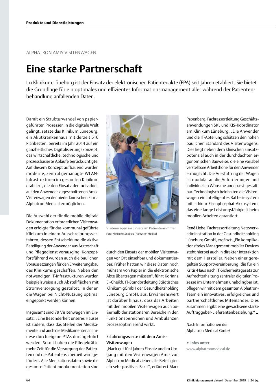 Vorschauseite 1: Alphatron Amis Visitenwagen: Eine starke Partnerschaft
