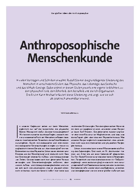 Vorschauseite 2: Anthroposophische Menschenkunde