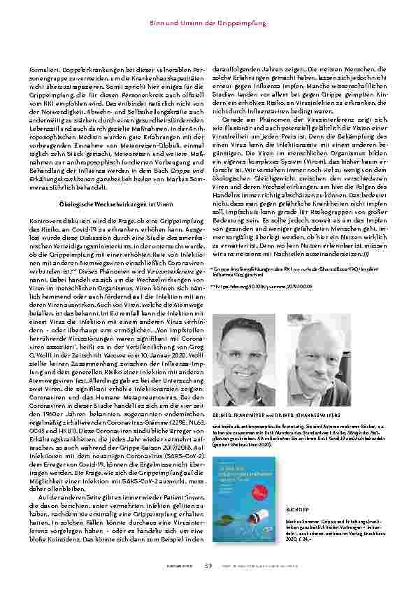 Vorschauseite 4: Grippeimpfung – jetzt erst recht?
